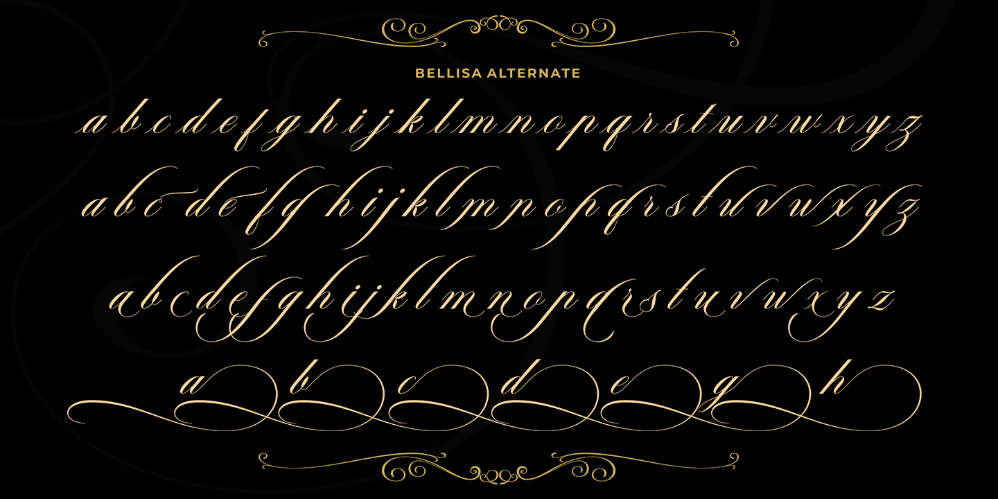 Beispiel einer Bellisa Script-Schriftart #7